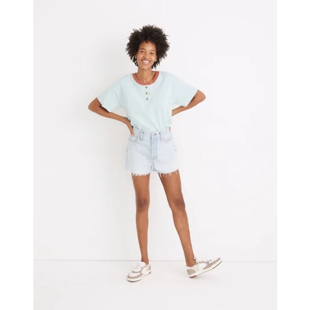 Madewell The Mom Jean Short in Fitzgerald Wash Size 31